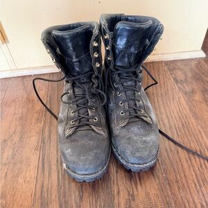 Black Leather Hiking Boots
